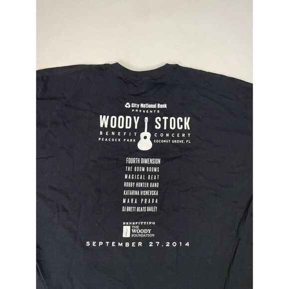 Woody Stock Benefit Concert 2014 Graphic T-shirt Men XXL Black Music - Picture 4 of 6